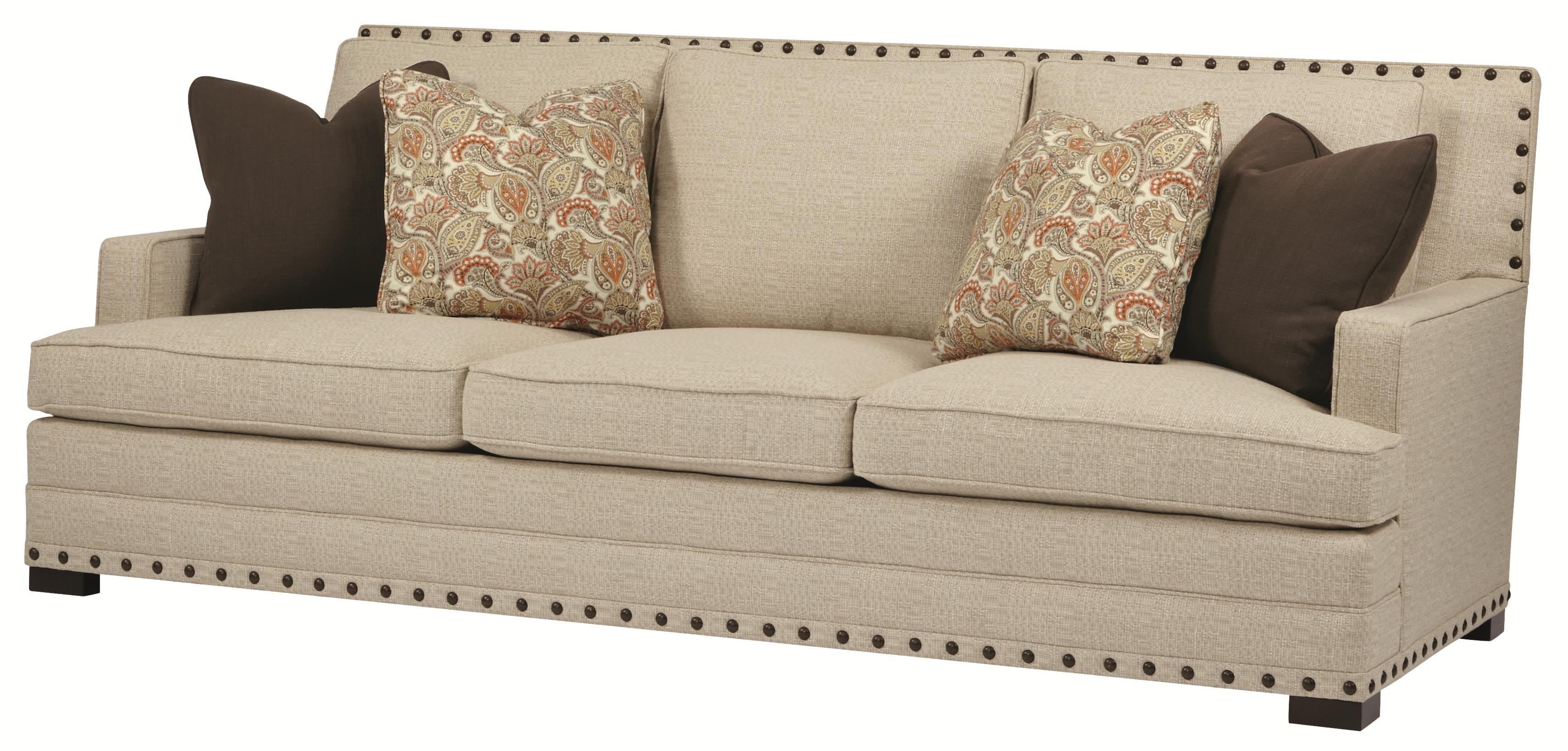 Bernhardt Cantor B6267 Sofa with Nail Head Trim and Low Set Arms ...